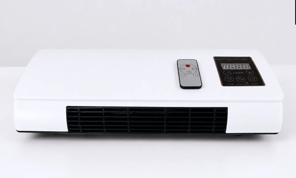 Cozy Cove Pro heater with its remote